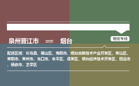 泉州晋江市到烟台烟台高新技术产业开发区物流:泉州晋江市到烟台烟台高新技术产业开发区专线货运